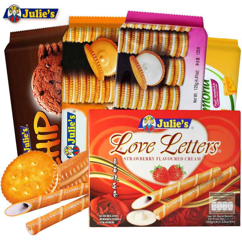 julies茱蒂丝芝士饼干进口零食三明治夹心饼干爱心分享系列664g