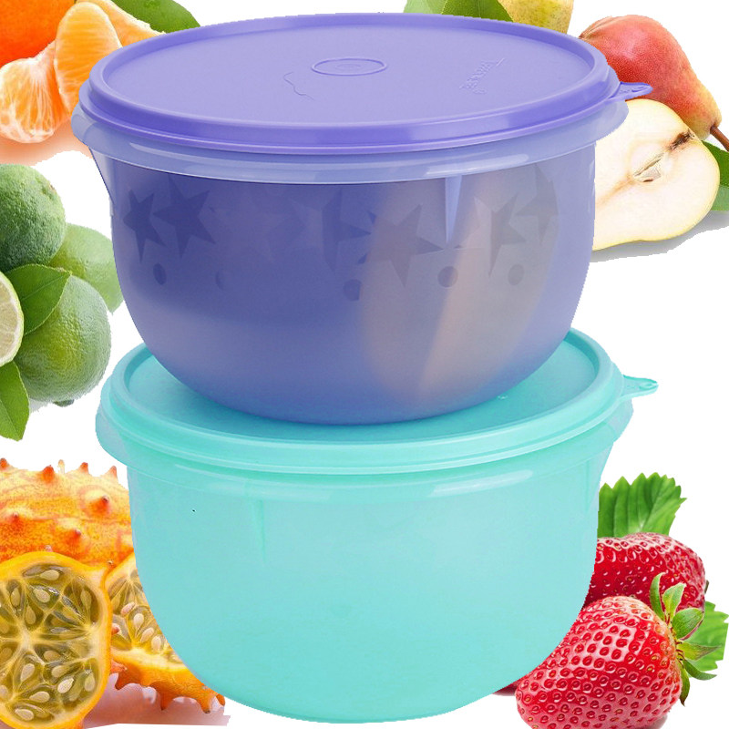 保鲜特百惠19l星愿佳节冷藏圆碗旗舰正品干货保鲜盒