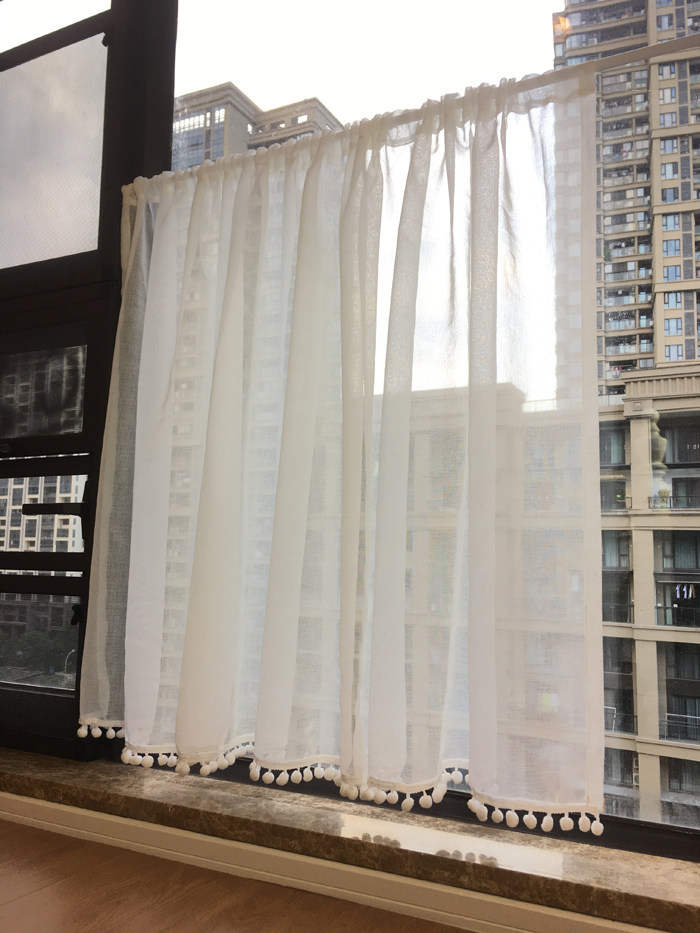 思幔韩式白纱半帘短帘门帘咖啡帘隔断帘柜帘厨房帘小窗帘风水帘