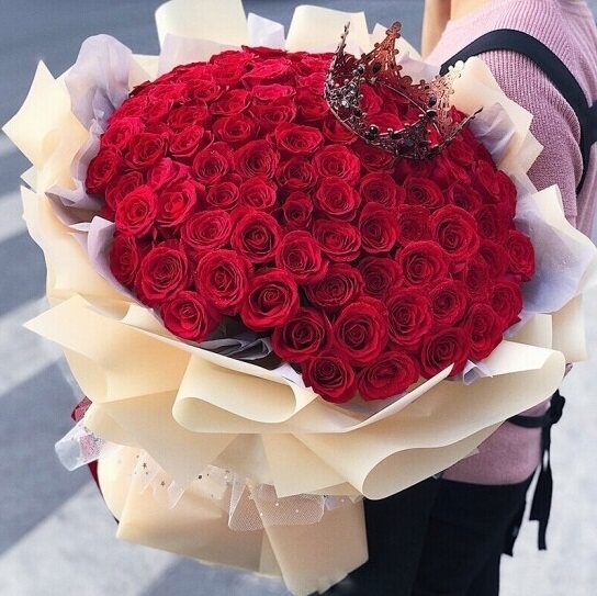 同城武汉混搭香槟红粉玫瑰玫瑰花花束鲜花速递生日鲜花速递同城