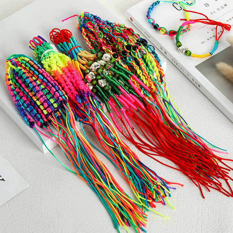 卓彩彩色绳子端午节五彩粽子红绳diy手工编织绳子