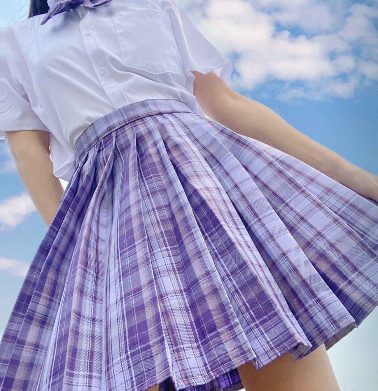 葡萄汽水jk制服套装正版格裙日系学生紫色百褶裙软妹甜美校服