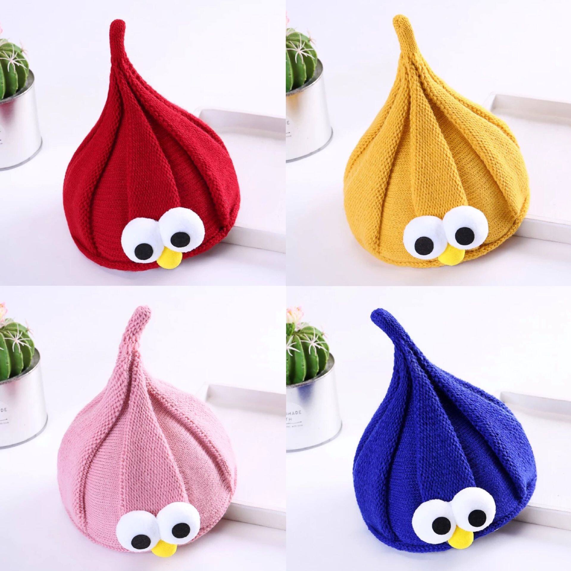 婴儿帽子小孩秋冬男女儿童针织可爱超萌西瓜帽子