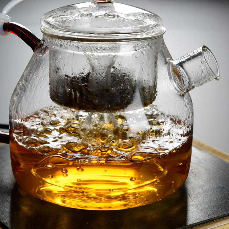 一禅茶事耐热玻璃煮茶壶内胆蒸茶壶花茶壶电陶炉大号烧水壶泡茶壶