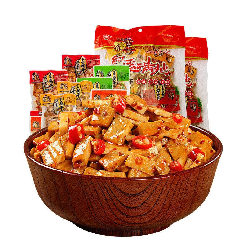 好巴食豆干小包装多口味400g四川特产休闲零食辣条小吃散装豆腐干