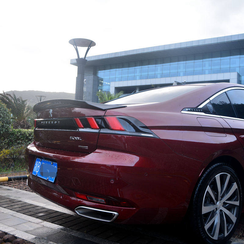 适配标致508l尾翼改装运动碳纤维后备装饰件钢琴尾翼