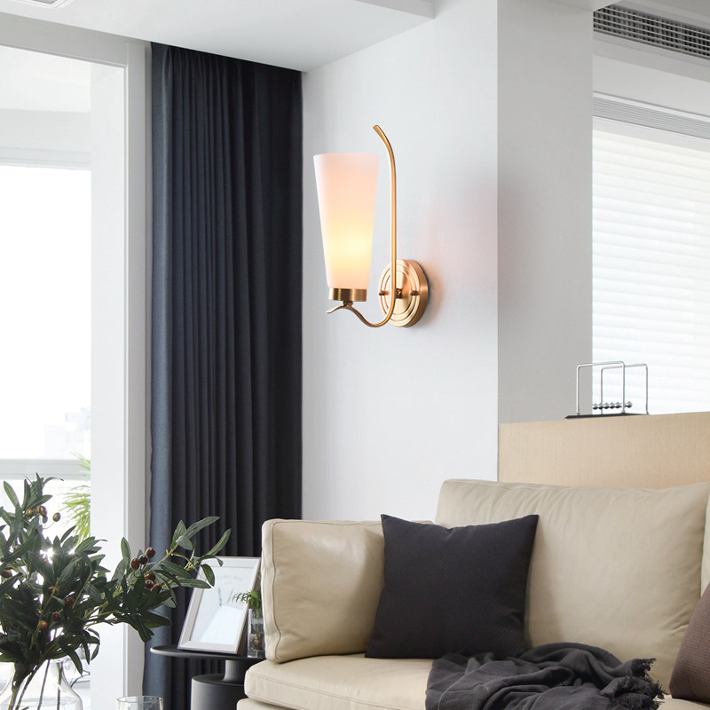 装 壁灯客厅北欧卧室床头简约户外无线遥控壁灯免布线 电池充电款