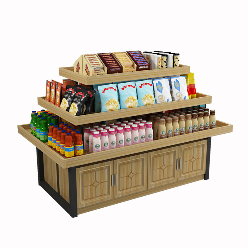 中岛展示柜超市促销母婴化妆饰品堆头服装书店商用展示柜