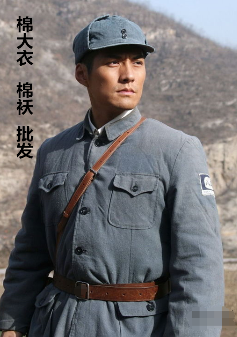 八路军抗战服装棉裤棉帽军装影视红军棉大衣棉麻儿童演出服