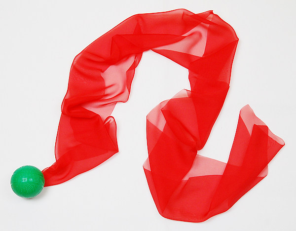 柔力彩绸长绸初学者套路表演塑料球硬红绸彩带太极柔力球