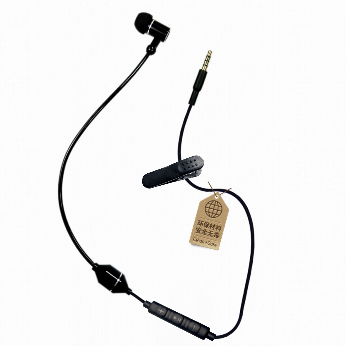 短线单边耳机金属入耳式带线控有线原装通话手机耳机