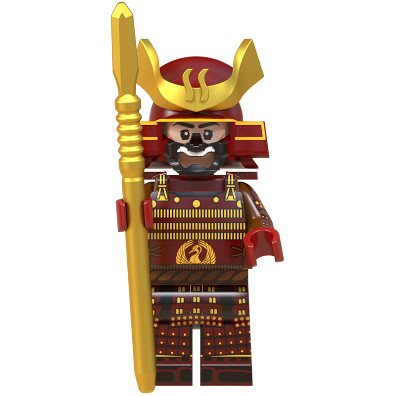 兼容乐高盔甲浪人日本武士铠甲wm6096中古第三方拼装塑料积木