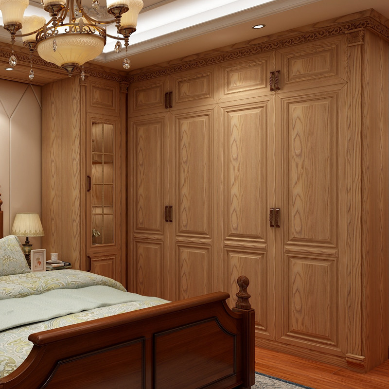 衣柜定制诗尼曼全屋家具卧室轻奢整体衣帽间开门定制走入式衣柜