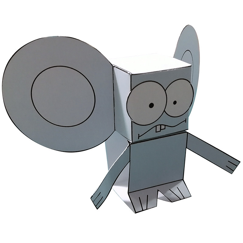 手工手工制制作小老鼠幼儿园简易动物折纸立体模型其他类型纸模