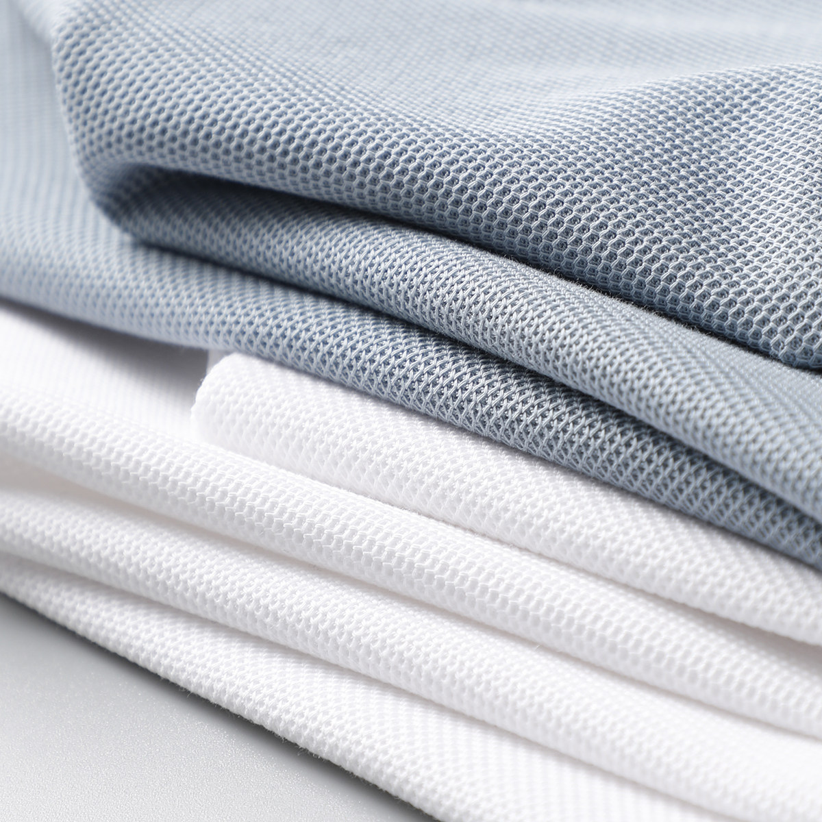 简约商务休闲高端pima纯棉珠地男士夏季浅色t恤