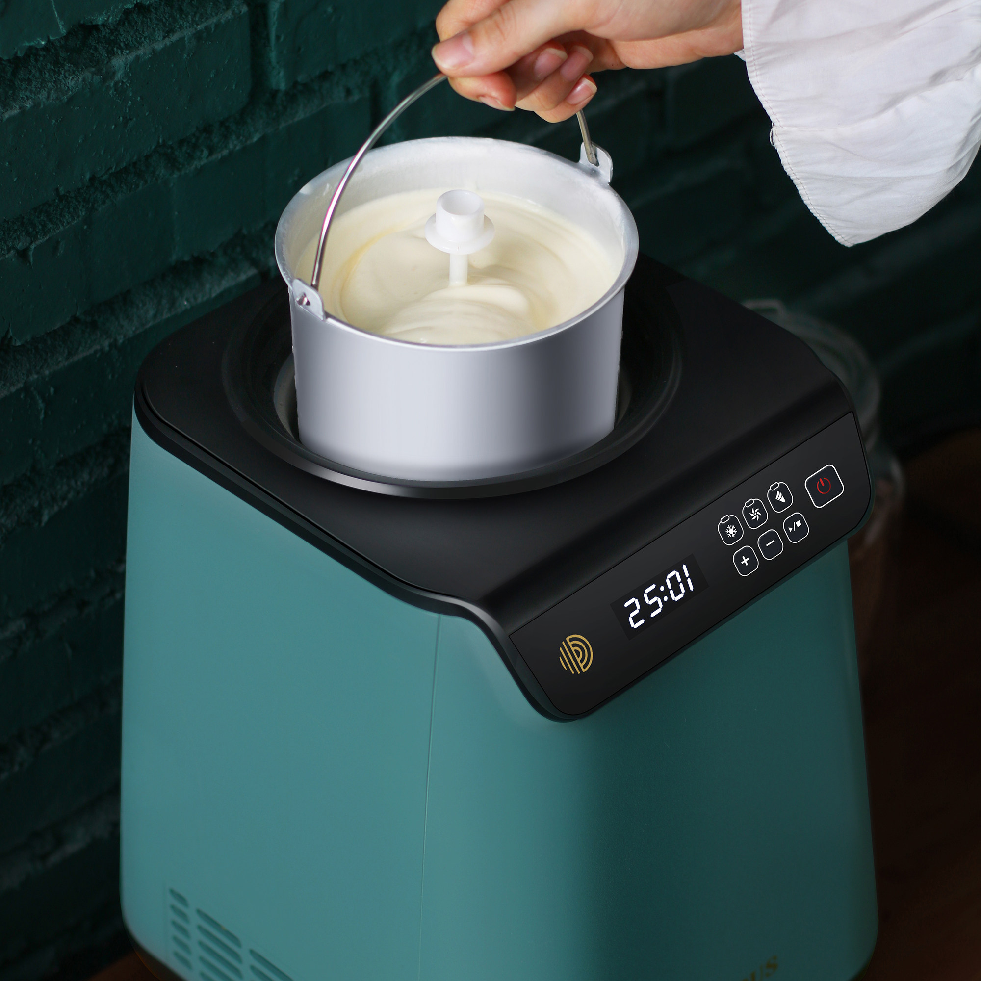 柏翠ic1280家用全自动快速自制冰淇淋机压缩机制冷diy冰淇淋机