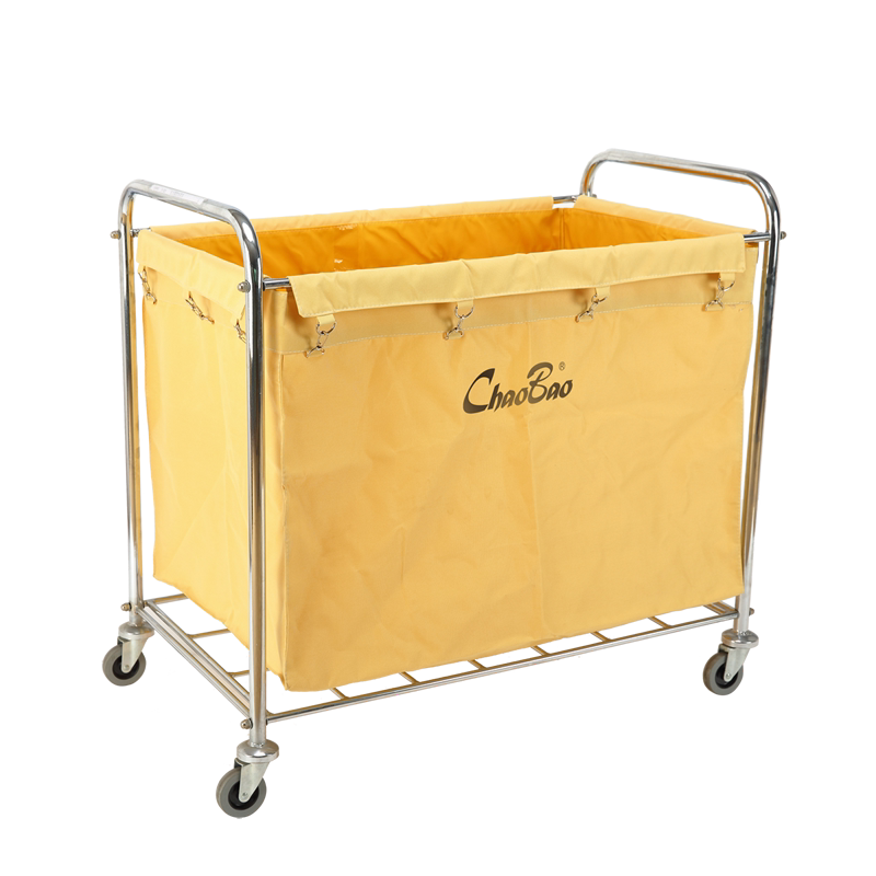 超宝d027折叠布草车客房客房服务服务车酒店宾馆多功能加厚平板手推车