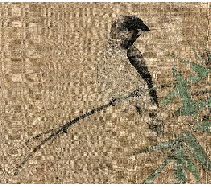 新品北宋赵佶竹禽宋画小品工笔花鸟画竹子临摹国画