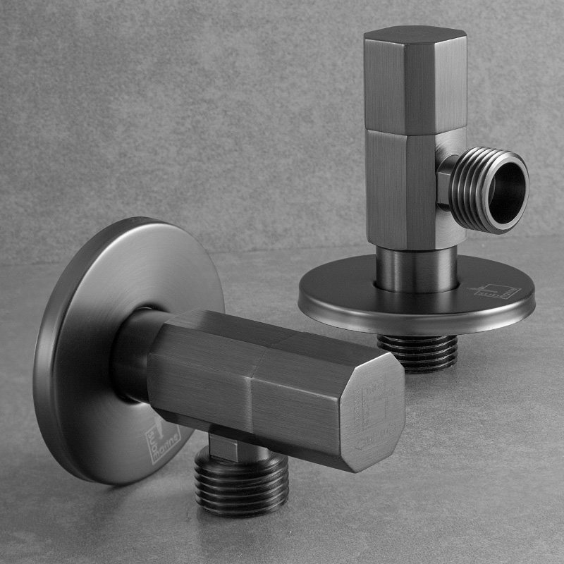 角阀潜水艇灰色全铜家用冷热水三角开关止水阀门角阀