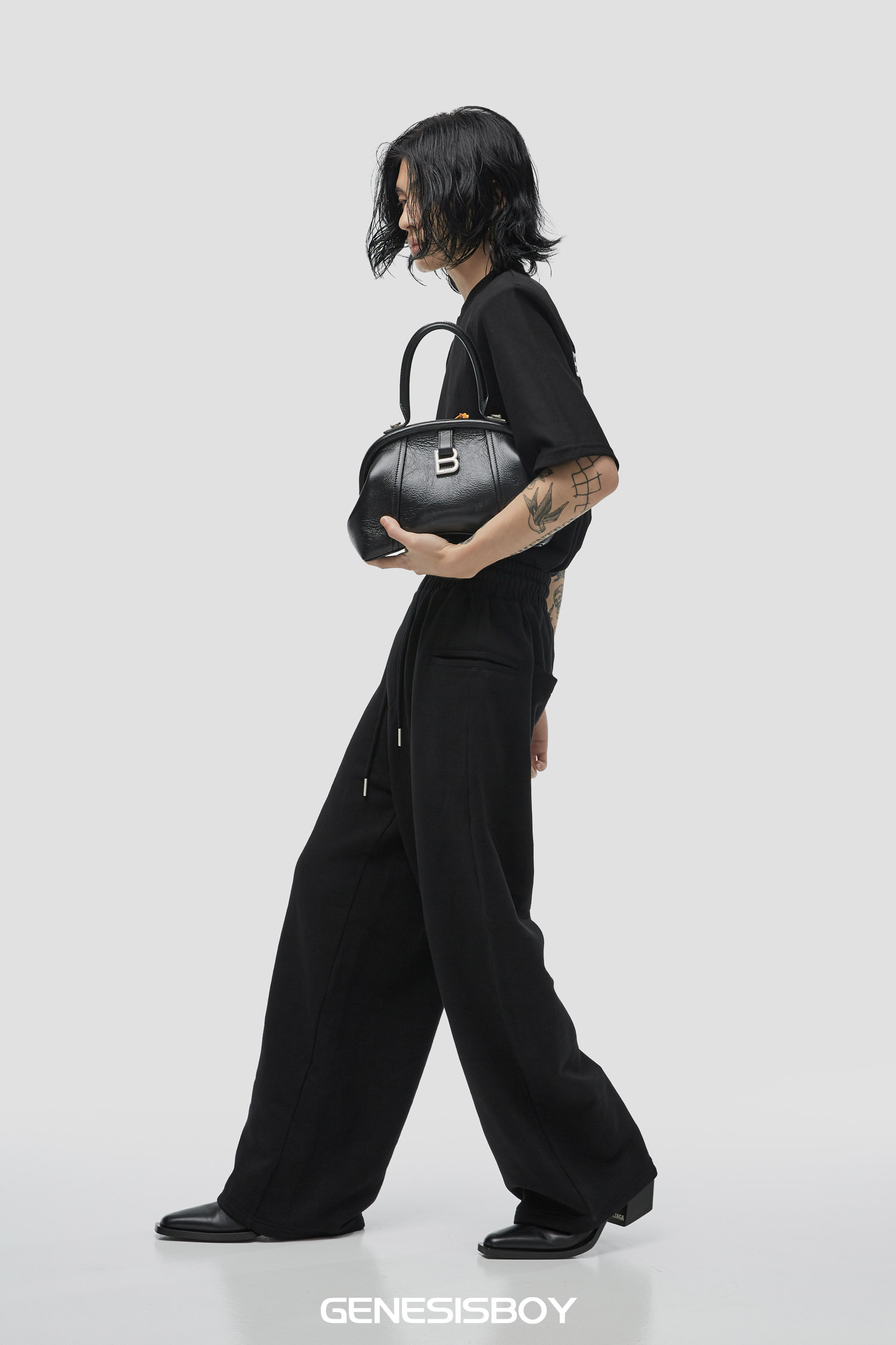 genesisboy自制夏季新款重磅宽松拖地休闲裤ins无性别休闲裤