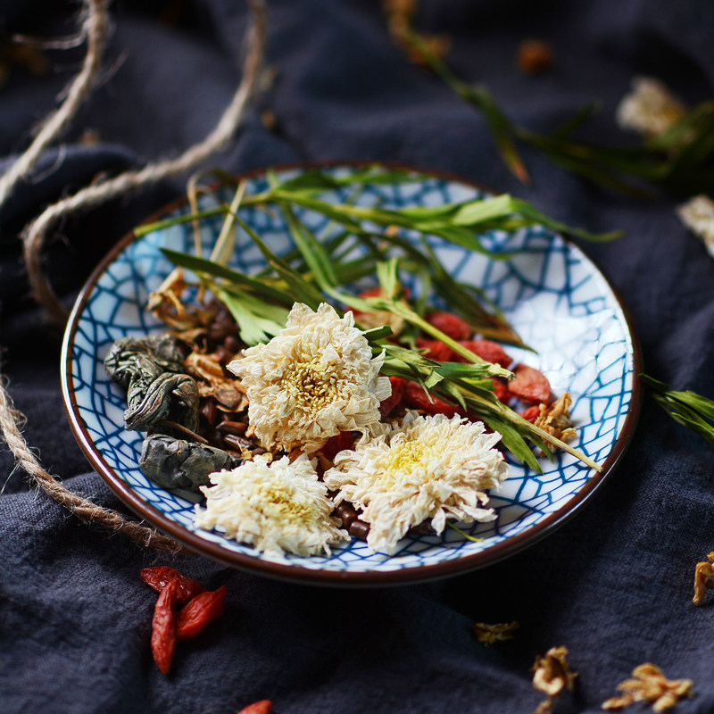 满39送1盒桑菊饮凉茶熬夜泡水喝的养生清热去火菊花枸杞决明子茶