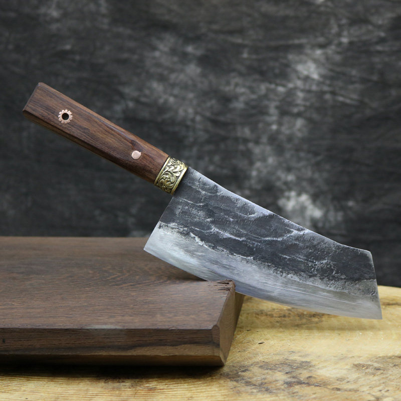 龙泉螭龙手工超快切肉菜刀锻打家用专业厨房菜刀