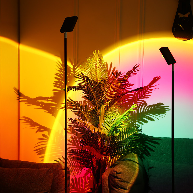日落氛围夕阳灯小正版网红落日灯彩拍照投影装饰落地灯