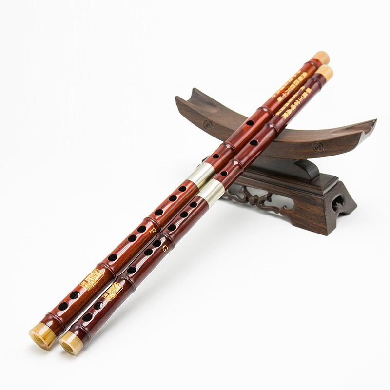 戈建明精制小叶紫檀笛子乐器专业演奏高级2节横笛红木笛古风成人