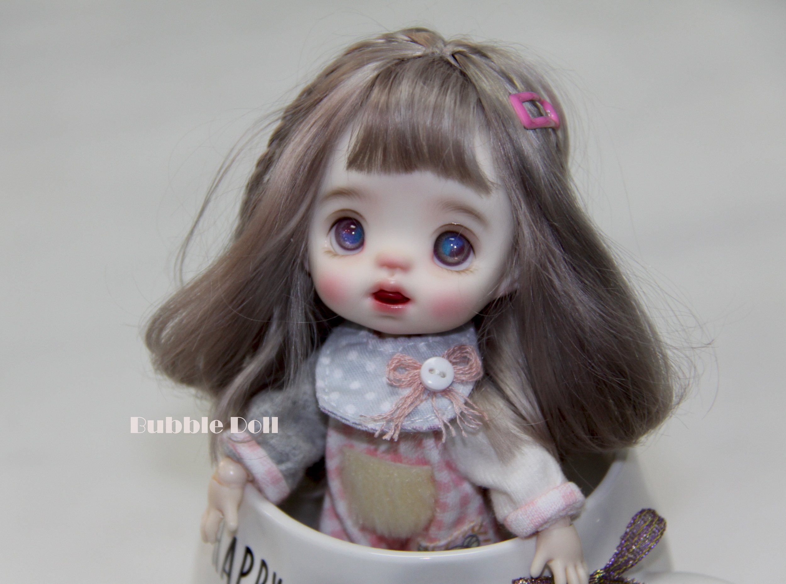 ob11bubbledoll现货小宅带妆单头原创泡泡家bj8bjd娃娃