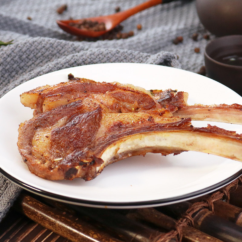 韩式烤肉法式羊排200g烧烤羊肉新鲜战斧冷冻生羊排