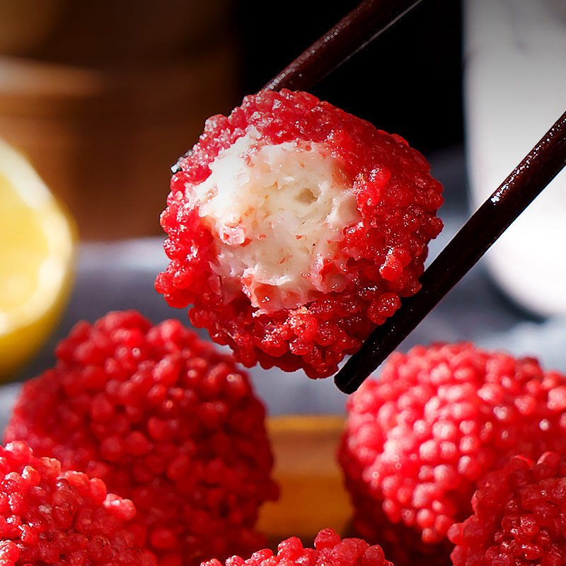 亚洲渔港荔枝虾球170g网红油炸红尘妃子酒店虾类制品