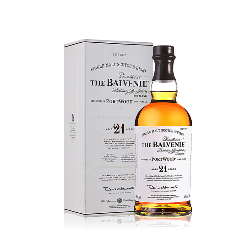 洋酒balvenieportwood百富21年波特单一麦芽威士忌威士忌