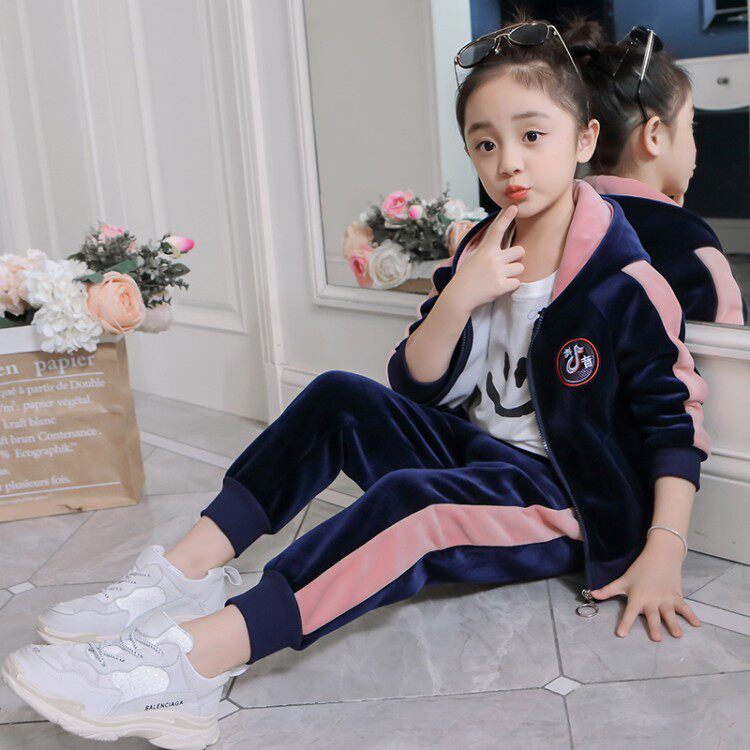 7女洋气13女孩小学生件套两件运动韩版大童儿童休闲运动套装