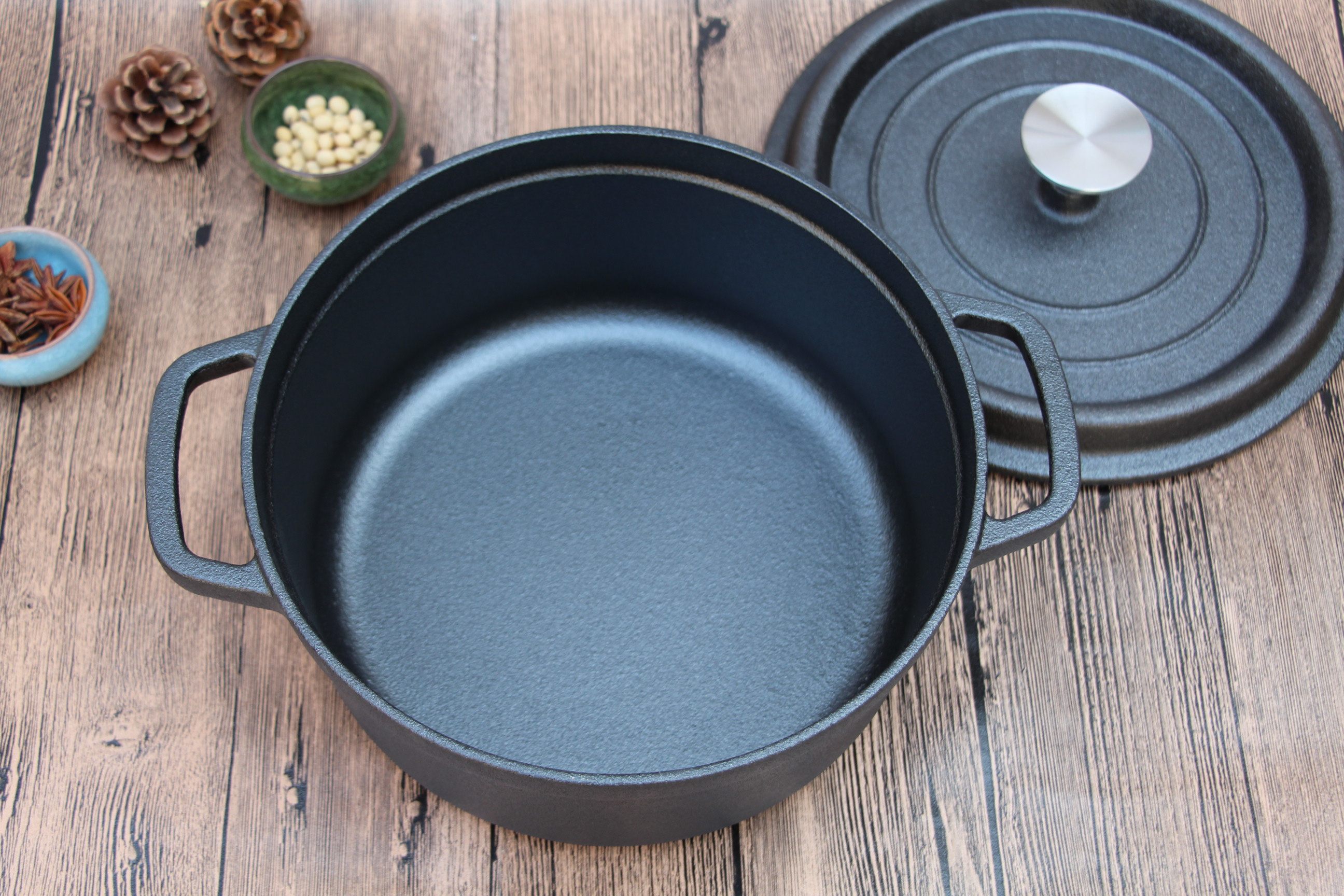 铸铁铁锅炖锅加厚加深家用奶锅火锅汤锅煲仔炖锅