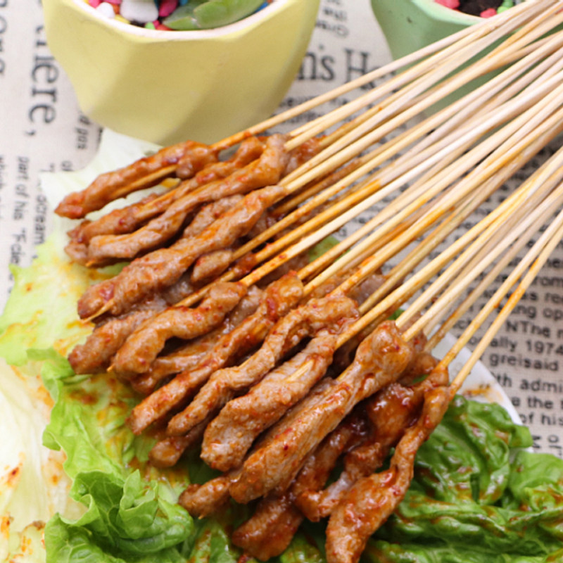 众兴辰网红羊肉小串烧烤肉串商用食品手把半成品油炸食材羊肉串批