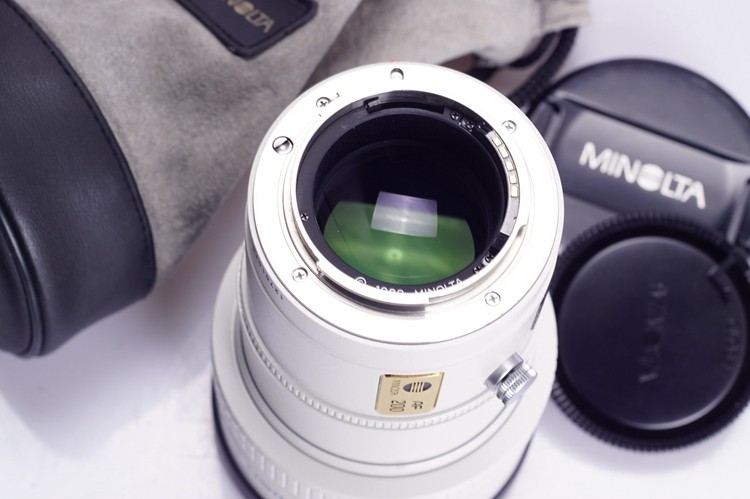 美能达minoltaaf镜头ma白炮apo色散单反镜头