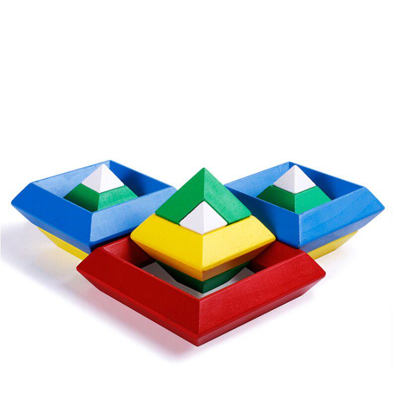 3d百变魔塔立体金字塔积木儿童启蒙早教趣味塑料积木