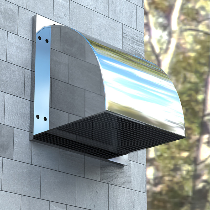不锈钢排风风帽外墙风口防雨雨罩厨房通风口油烟机室内新风系统
