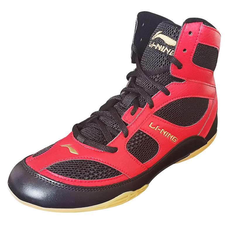 【摔跤鞋】李宁拳击鞋男摔跤鞋女高帮散打鞋儿童拳击训练鞋专业