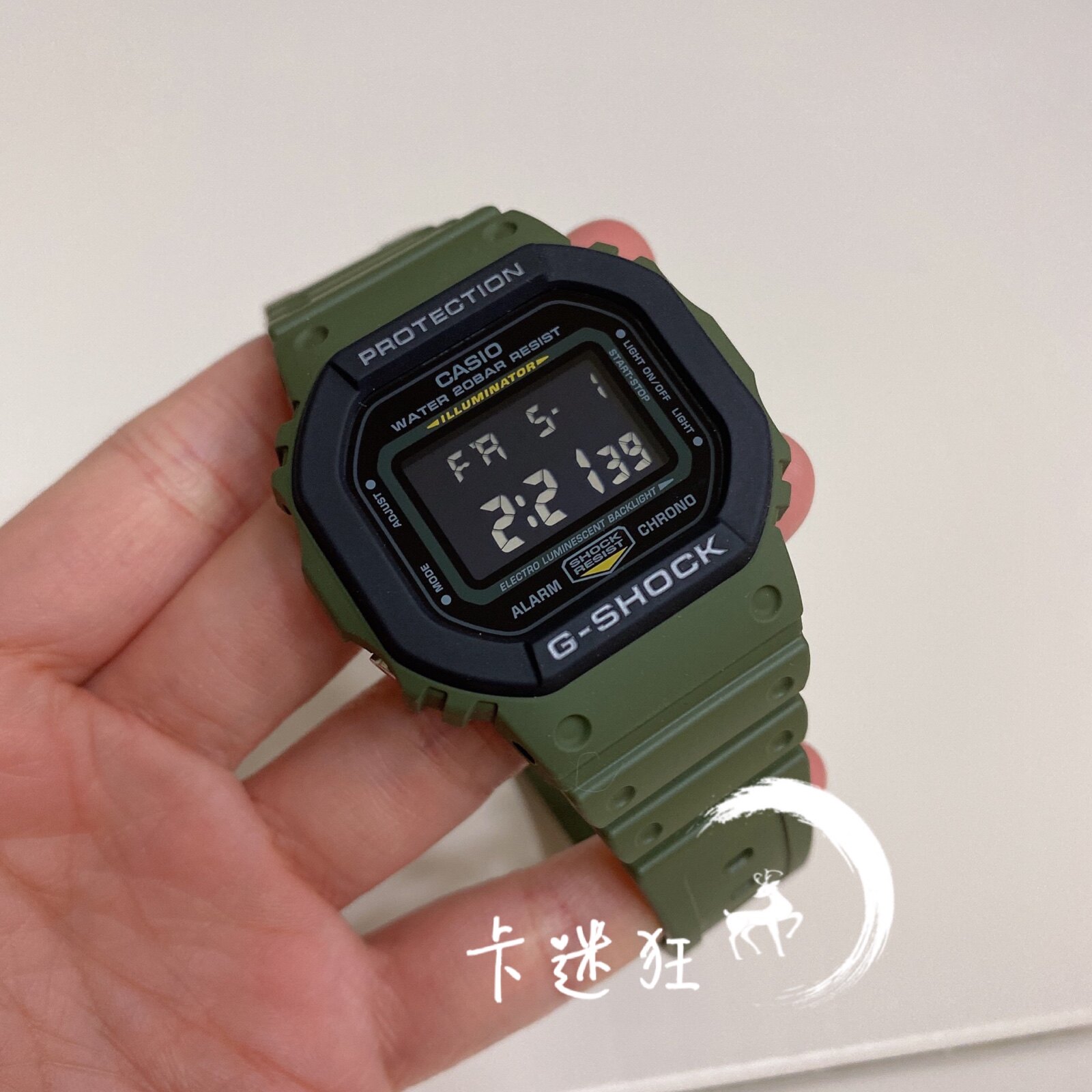 卡西欧手表方块gshock防水军工迷彩系列日韩腕表