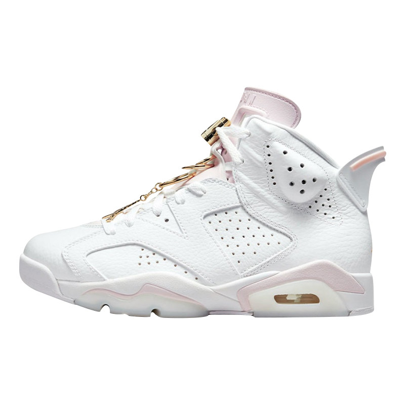壹号airjordan6aj6白粉樱花粉耳环金扣女神篮球鞋dh9696100