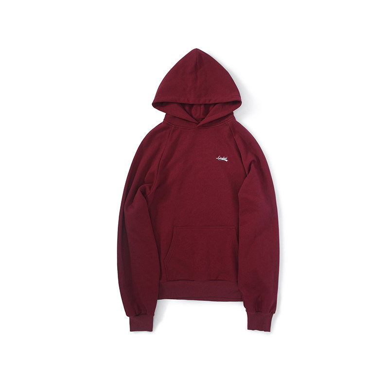 lisa国潮lostmyhead酒红色多色松松垮垮卫衣连帽男女基础情侣帽衫
