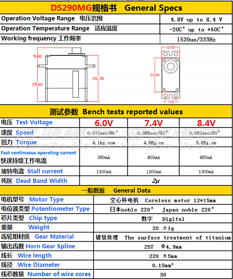 gdwds290mg295小型舵机直升机斜盘锁尾泰世x3亚拓遥控飞机零配件