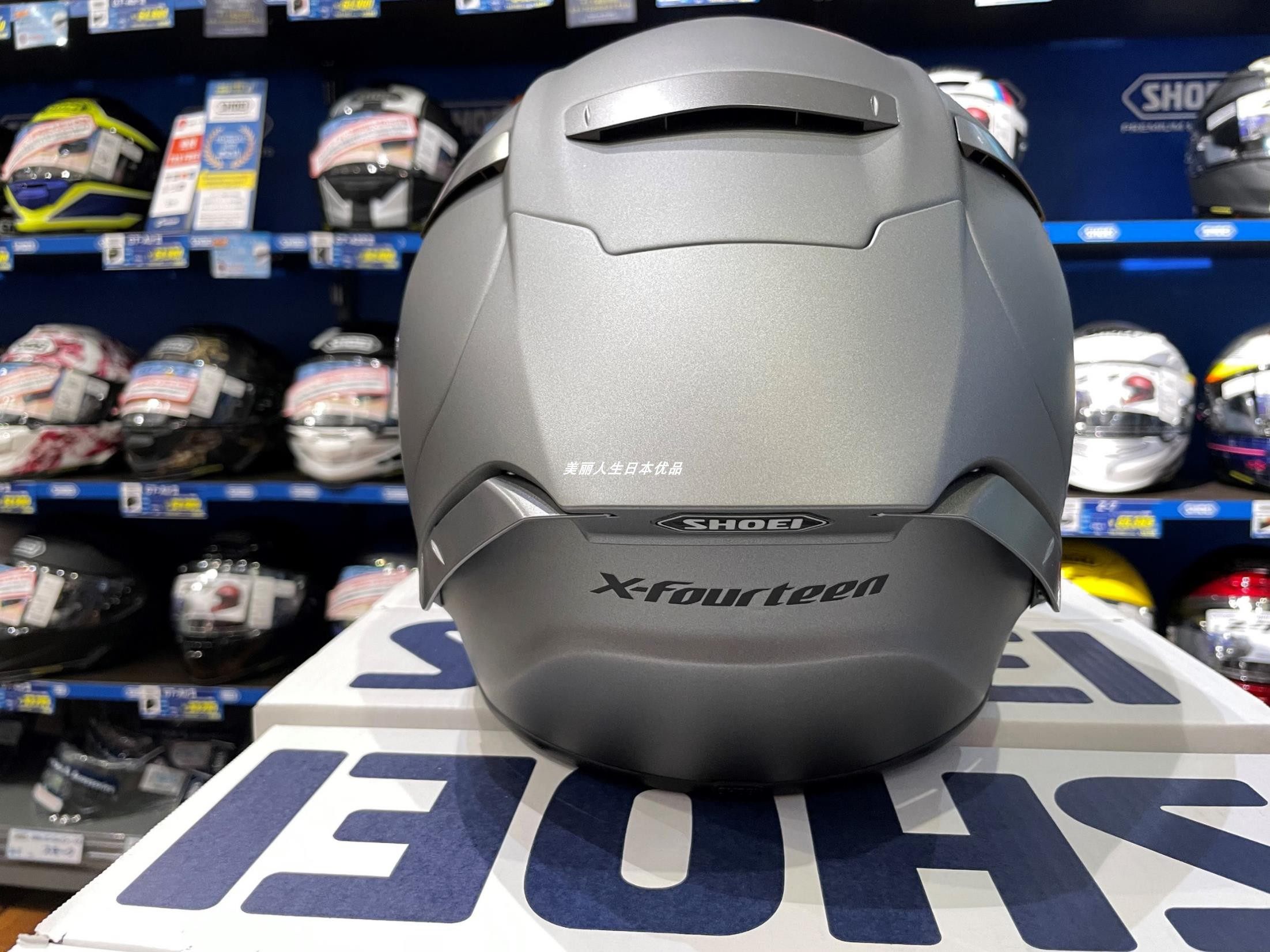 日本正品代购直邮shoeix-14纯色哑光灰色头盔摩托车头盔