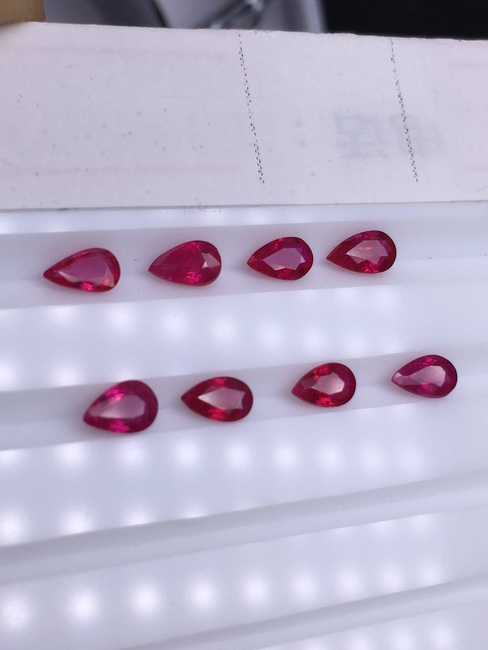 卡奇红宝石水滴梨形4mm1805mm1000克拉戒指配裸石珠宝奇石