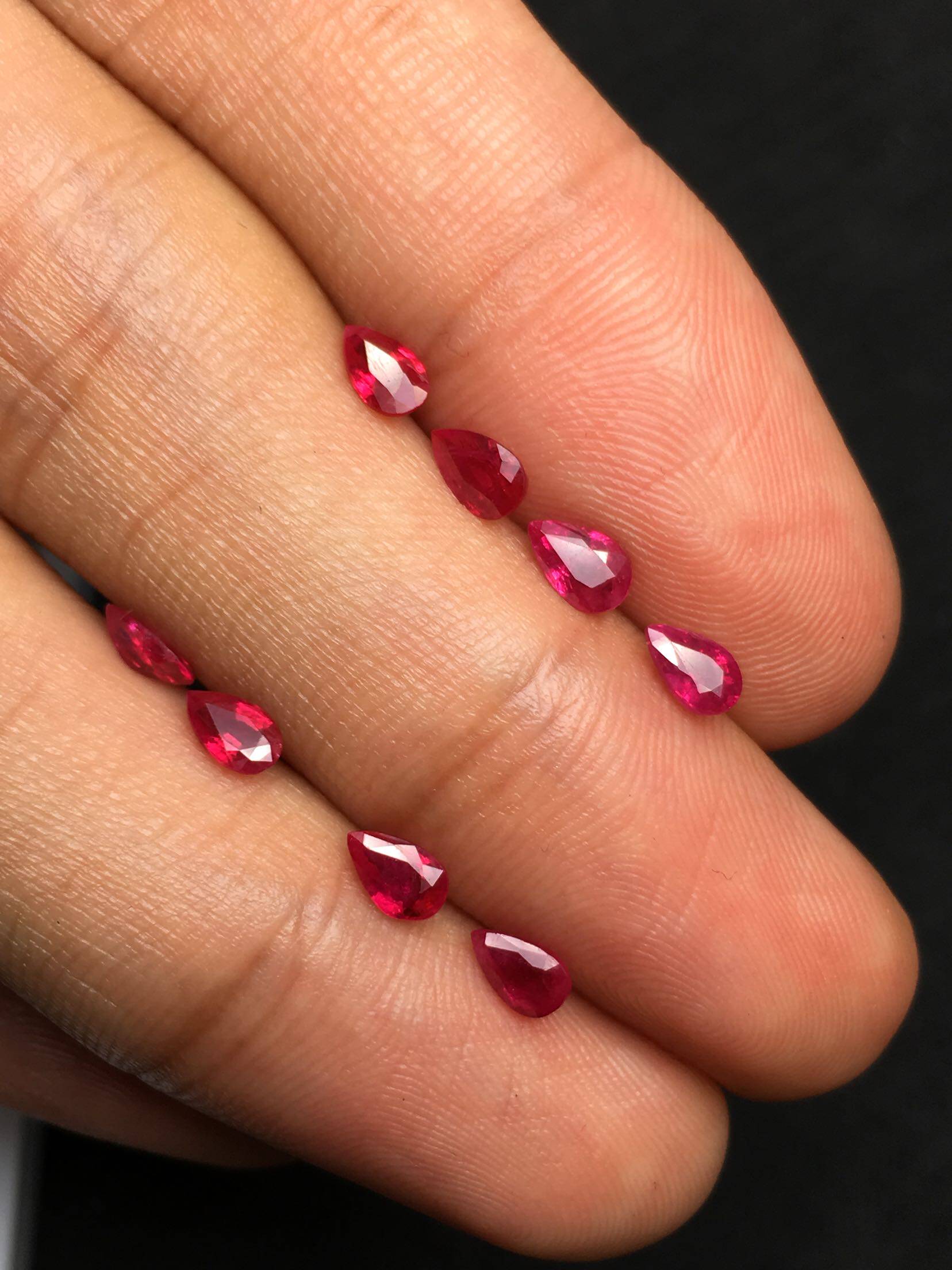 卡奇红宝石水滴梨形4mm1805mm1000克拉戒指配裸石珠宝奇石