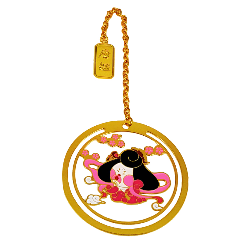 西安文创纪念品陕西历史博物馆唐妞祈福系列金属书签