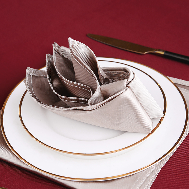 高档酒店口布宴会折花餐巾西餐厅围脖脖子小方餐巾