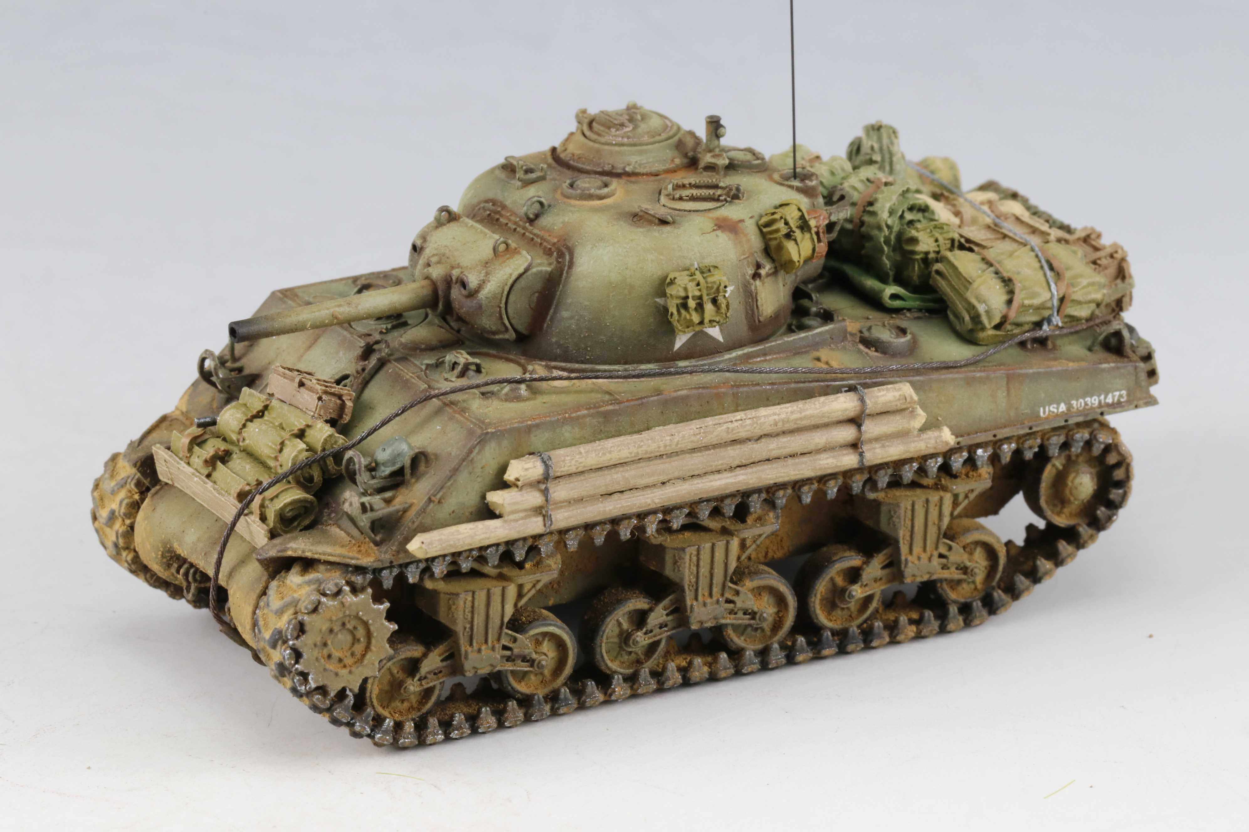 m4a3成品坦克中型105mm谢尔曼模匠7569威龙代工坦克