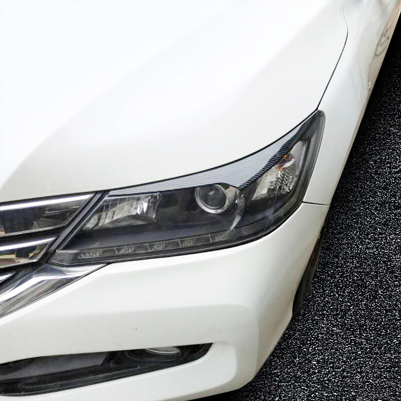适用于雅阁九代大灯碳纤纹理abs外观装饰用品9代汽车装饰贴